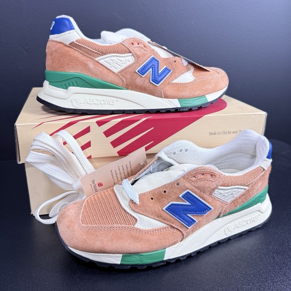 New Balance 998 Men\'s Size 7.5 Teddy Santis Made in USA Orange Royal‎ Blue main image 9